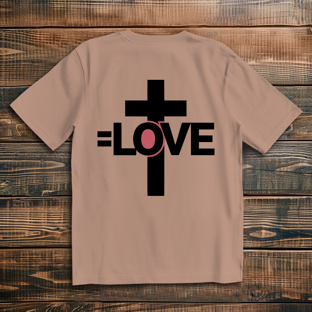 Cross = Love - Oversize Backprint T-Shirt