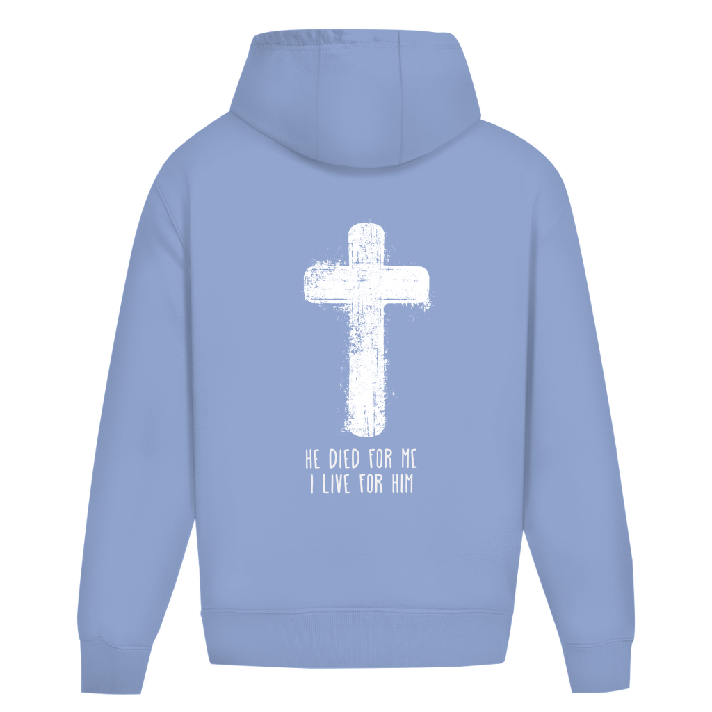 Oversize Hoodie Ohne Kordel Cross Front