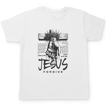 Jesus Forgive christliches Herren T-Shirt