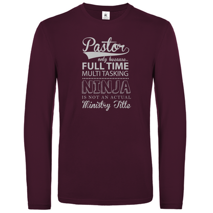 Full Time Multitasking Pastor christliches Unisex Langarmshirt