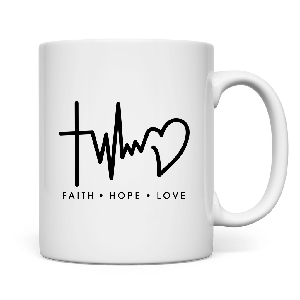 Faith Hope Love christliche Tasse