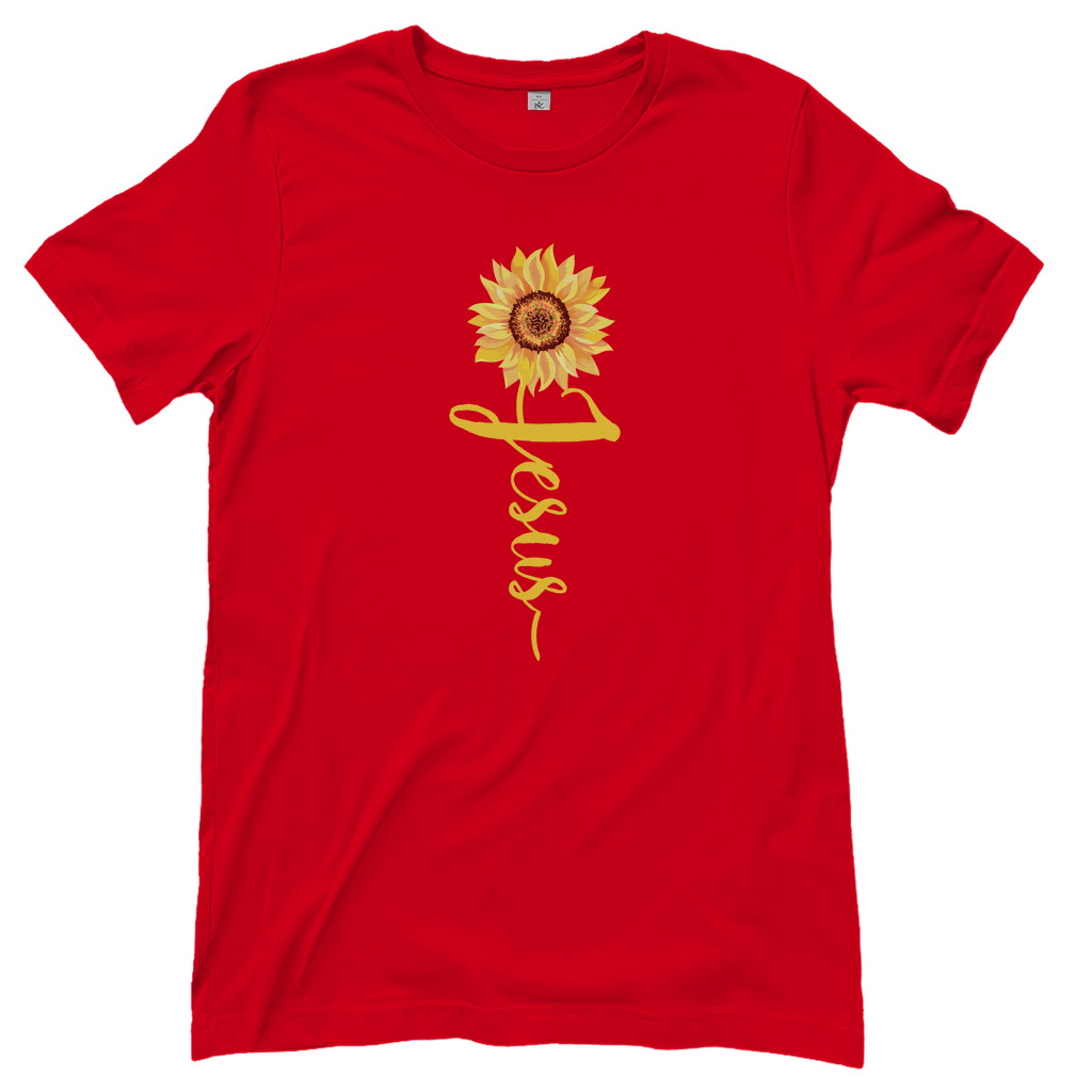 Jesus Sonnenblume christliches Damen T-Shirt