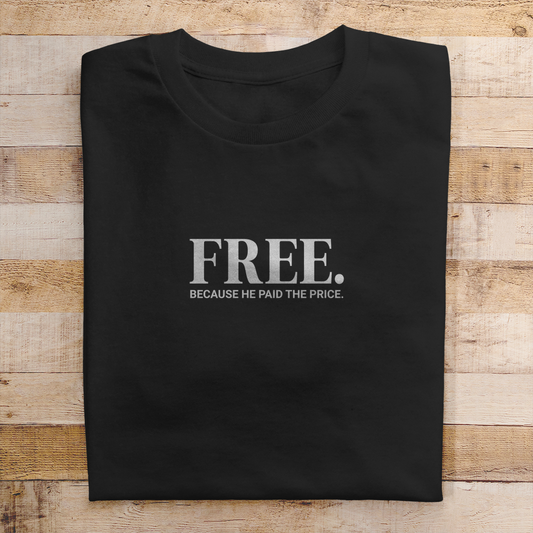 Free because he paid the price - christliches Herren T-Shirt