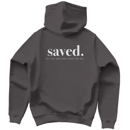 Saved - Backprint Christlicher Herren Hoodie