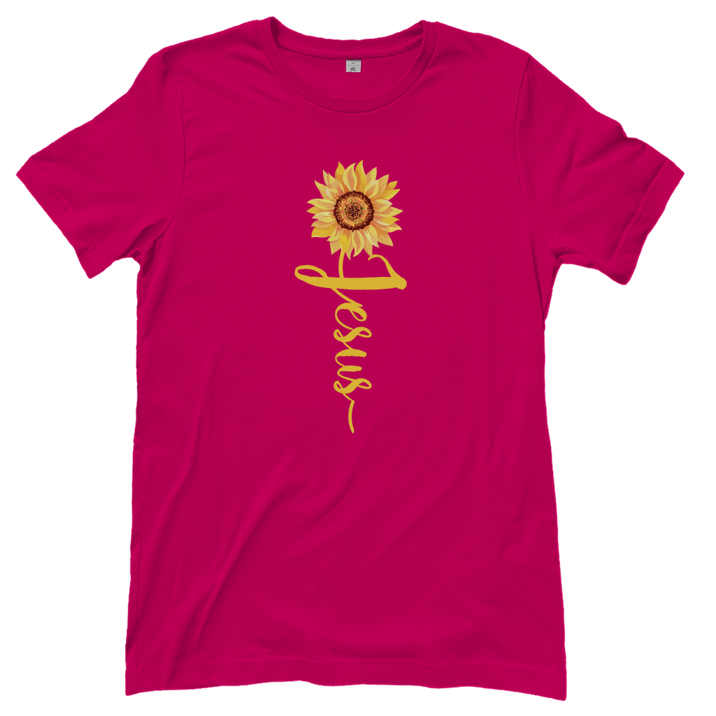 Jesus Sonnenblume christliches Damen T-Shirt
