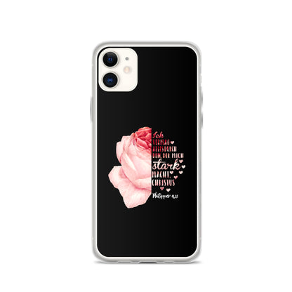 Philipper 4,13 Rose Ich vermag alles durch Christus iPhone-Hülle