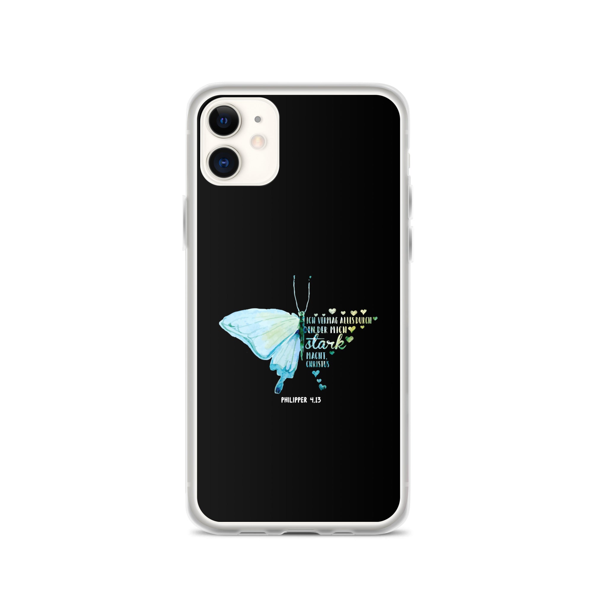 Philipper 4,13 Schmetterling Ich vermag alles durch Christus iPhone-Hülle