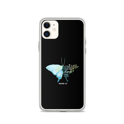Philipper 4,13 Schmetterling Ich vermag alles durch Christus iPhone-Hülle