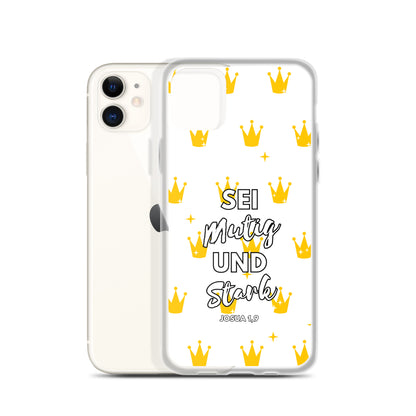 Sei mutig und stark Josua 1,9 iPhone-Hülle