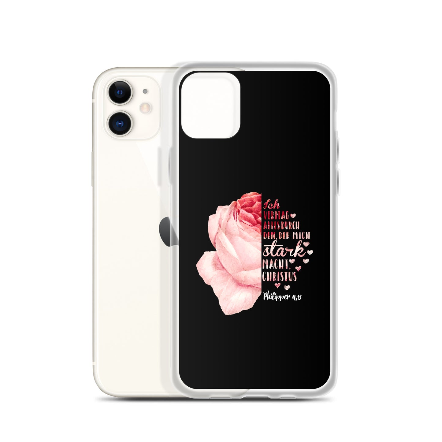Philipper 4,13 Rose Ich vermag alles durch Christus iPhone-Hülle