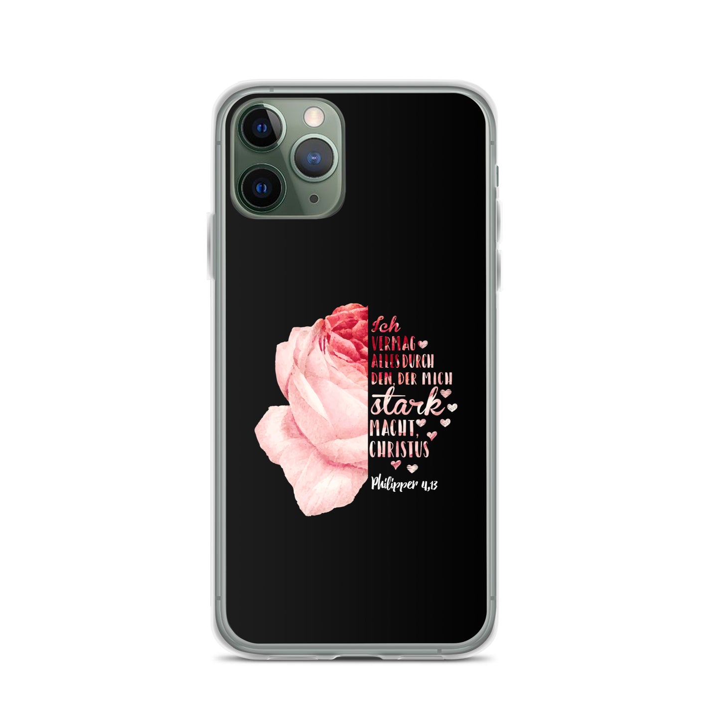 Philipper 4,13 Rose Ich vermag alles durch Christus iPhone-Hülle