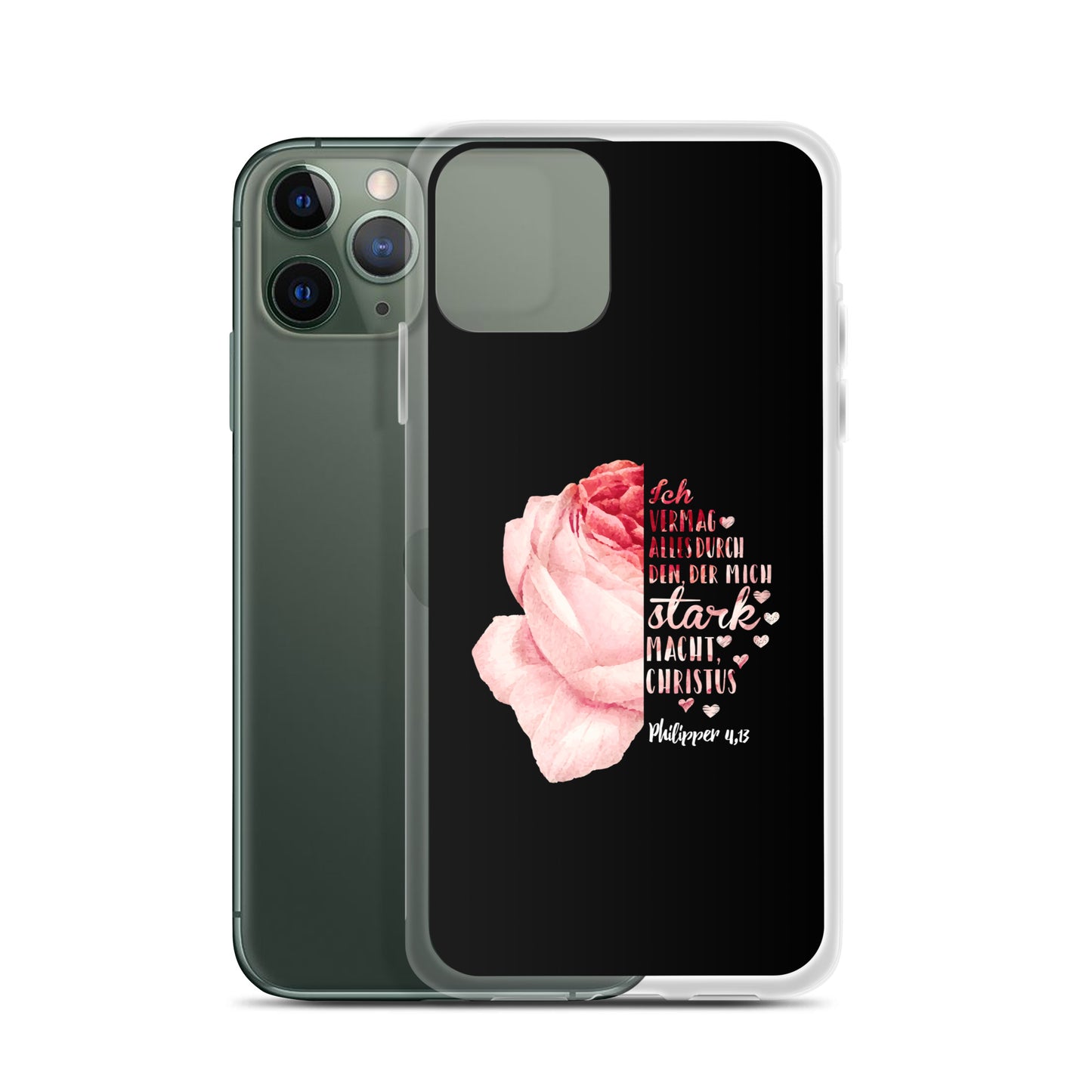 Philipper 4,13 Rose Ich vermag alles durch Christus iPhone-Hülle