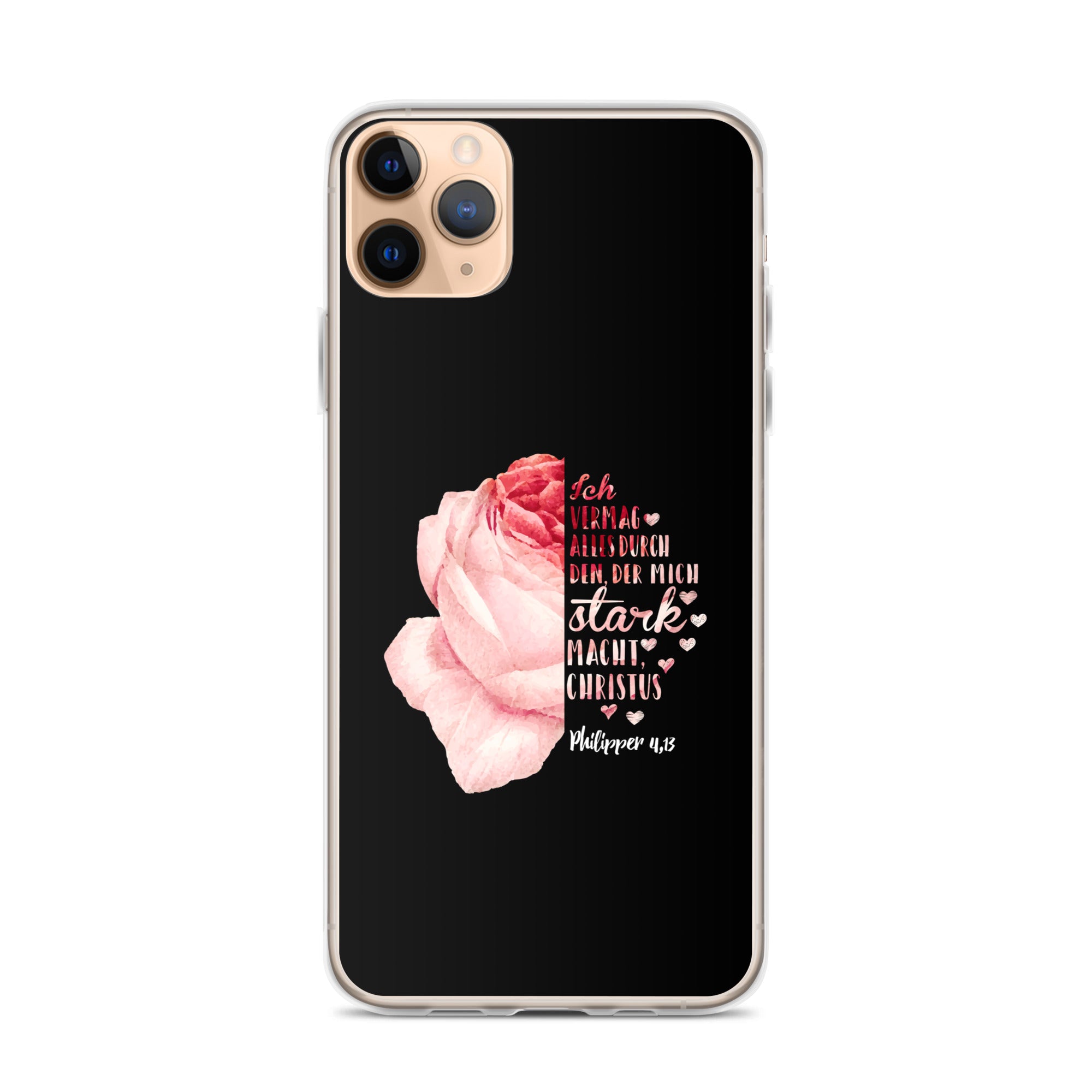 Philipper 4,13 Rose Ich vermag alles durch Christus iPhone-Hülle