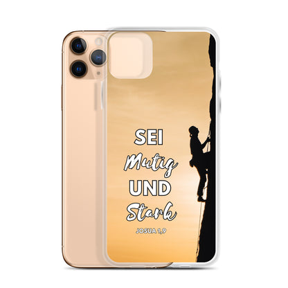 Sei mutig und stark Klettern iPhone-Hülle