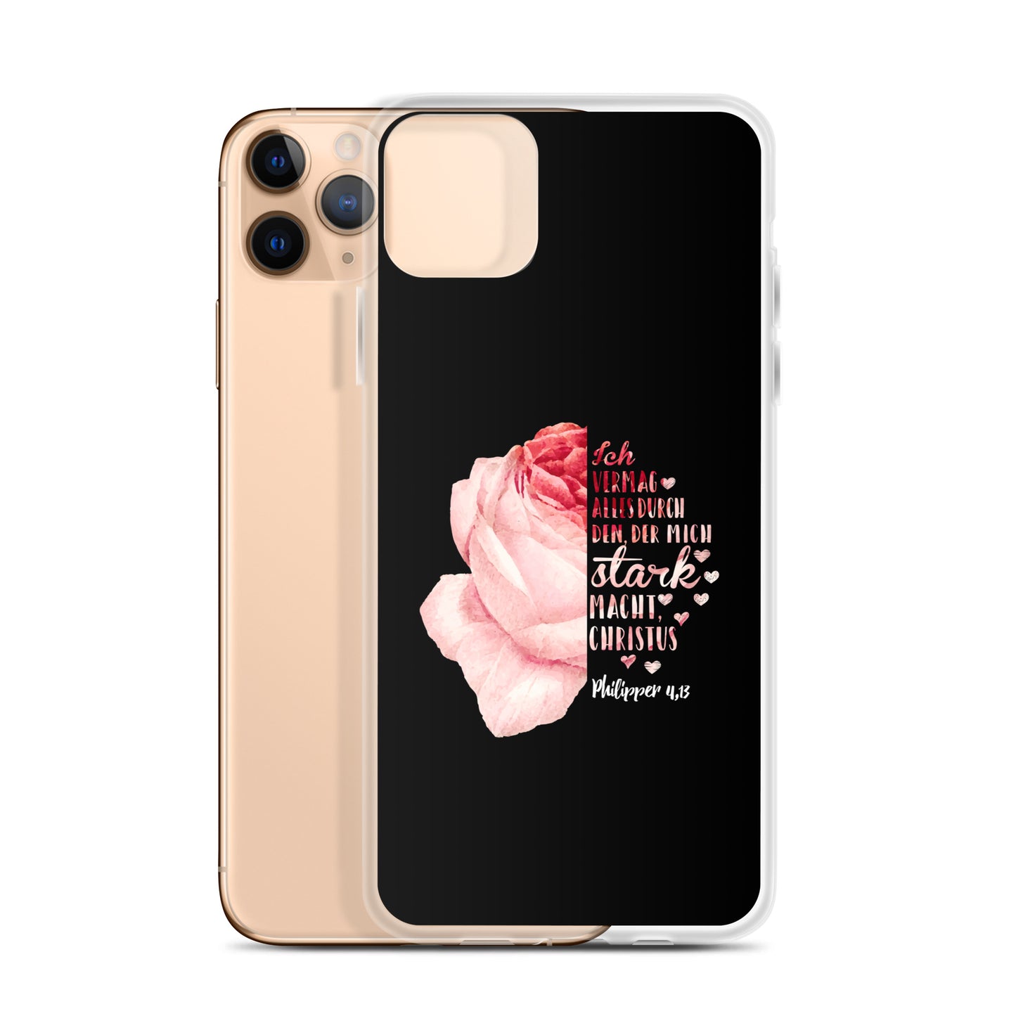 Philipper 4,13 Rose Ich vermag alles durch Christus iPhone-Hülle