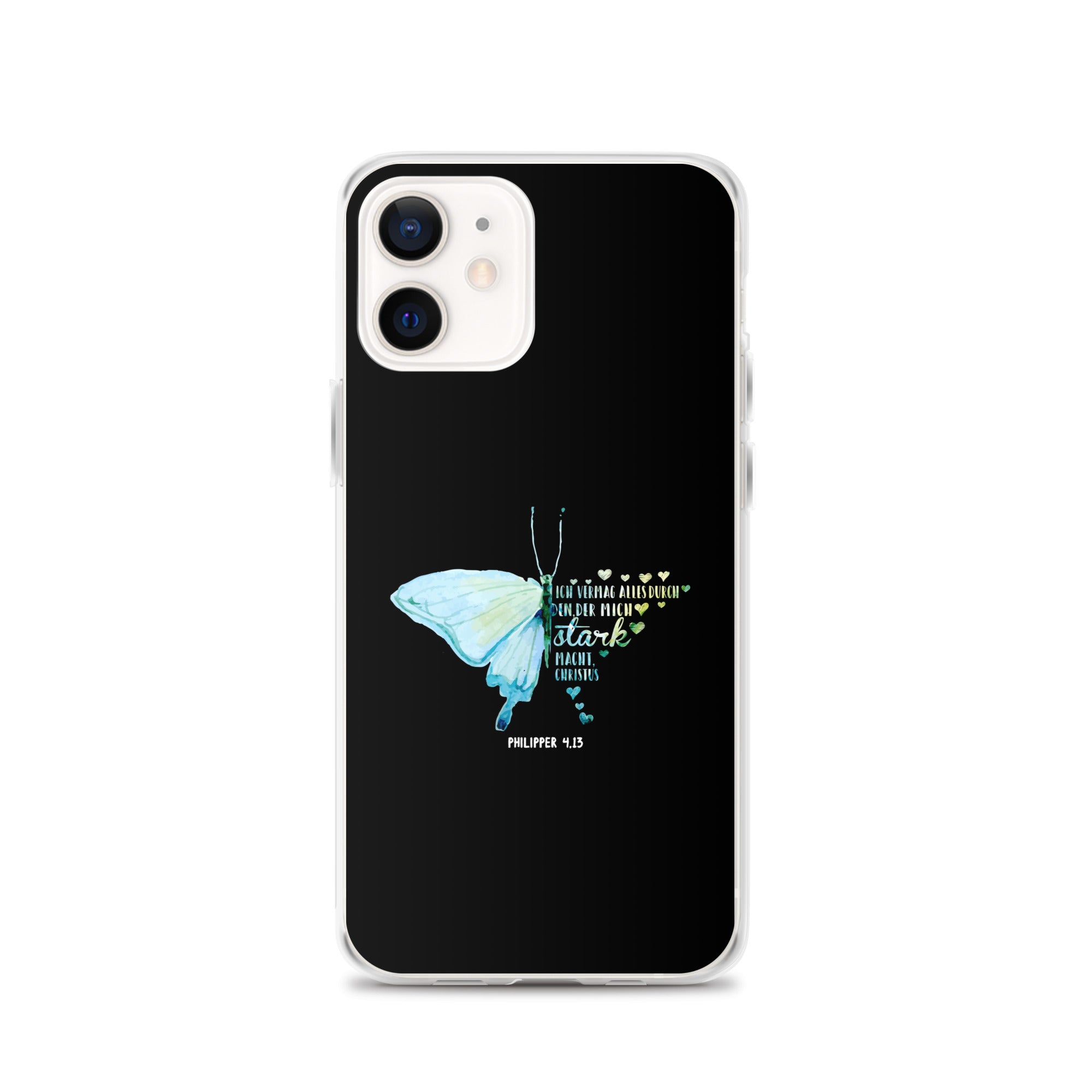 Philipper 4,13 Schmetterling Ich vermag alles durch Christus iPhone-Hülle