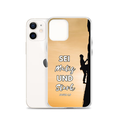 Sei mutig und stark Klettern iPhone-Hülle
