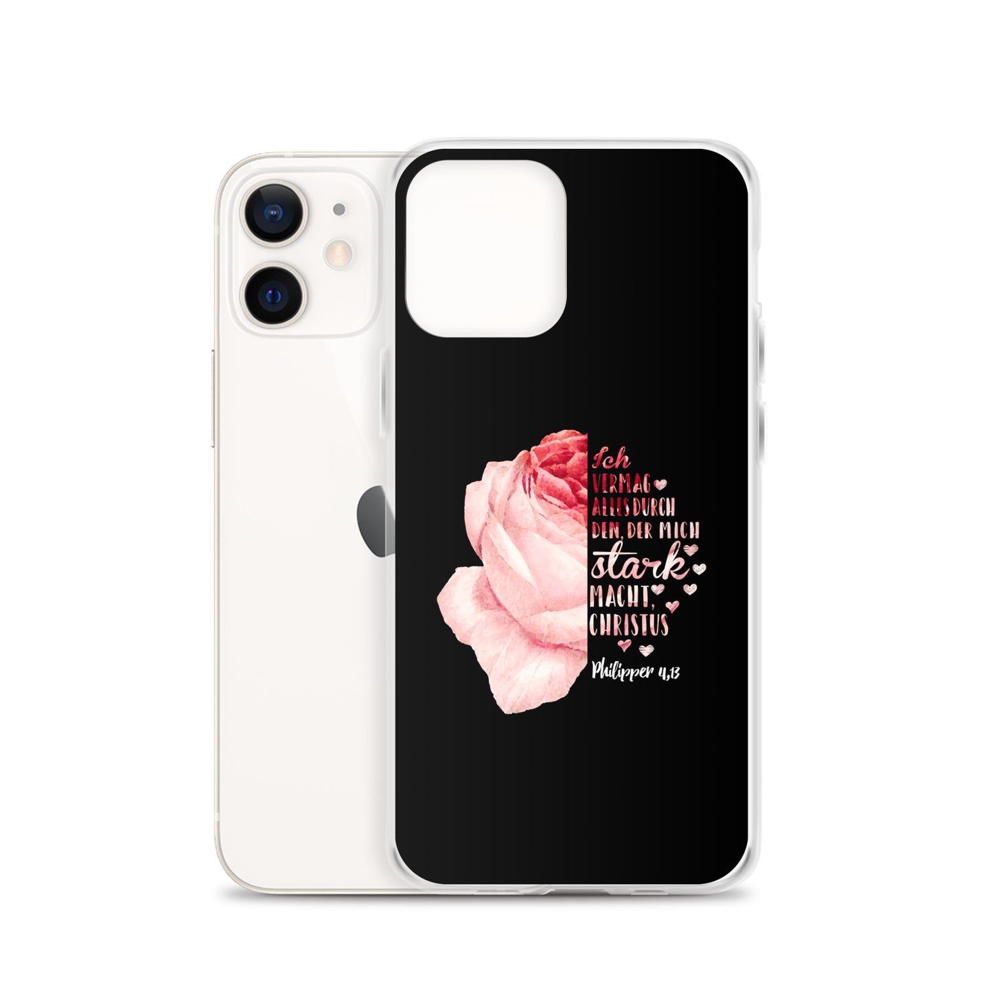 Philipper 4,13 Rose Ich vermag alles durch Christus iPhone-Hülle