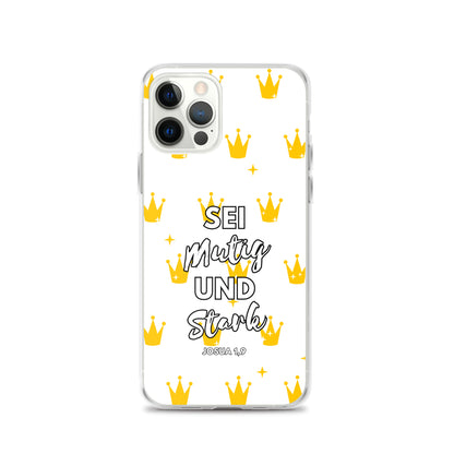 Sei mutig und stark Josua 1,9 iPhone-Hülle