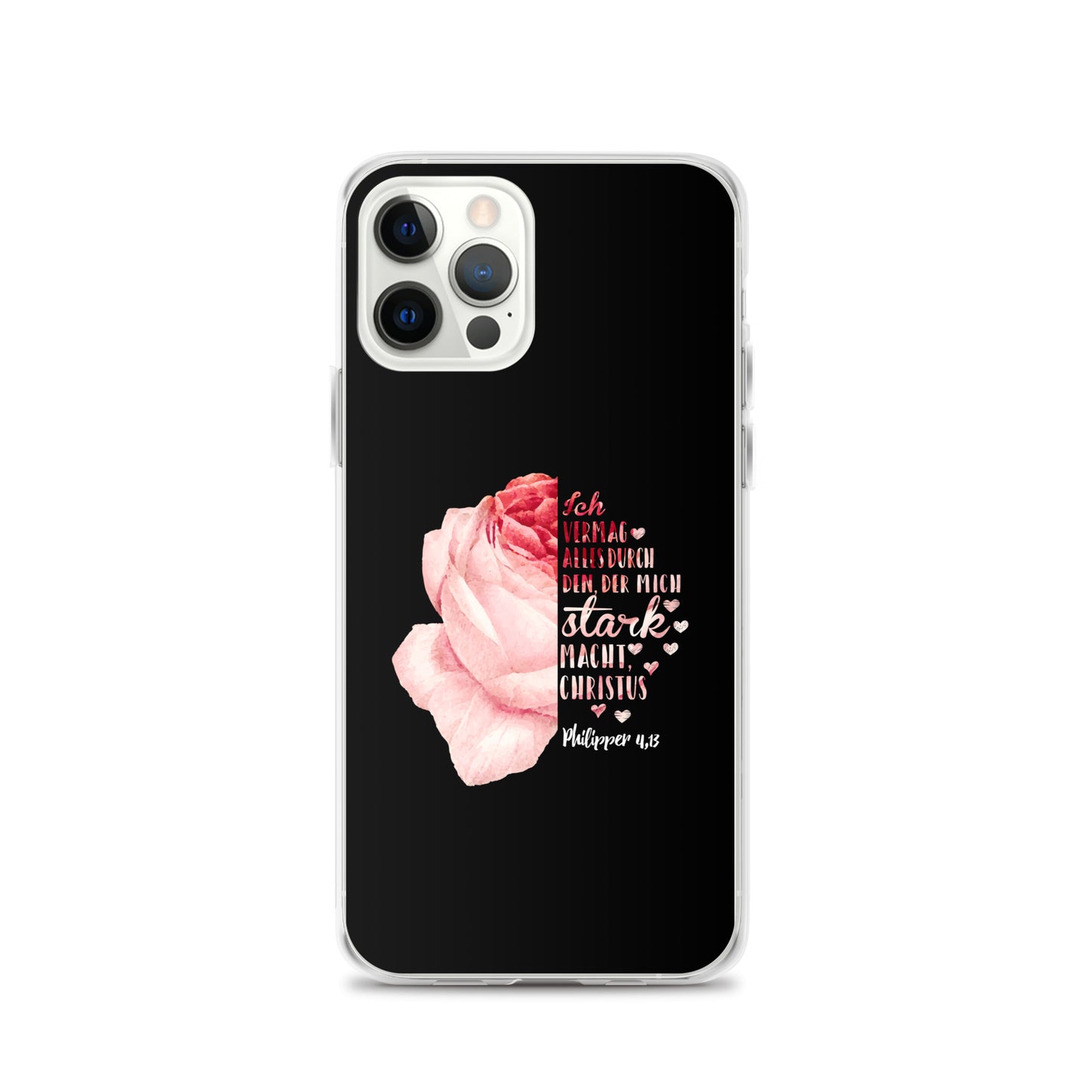Philipper 4,13 Rose Ich vermag alles durch Christus iPhone-Hülle