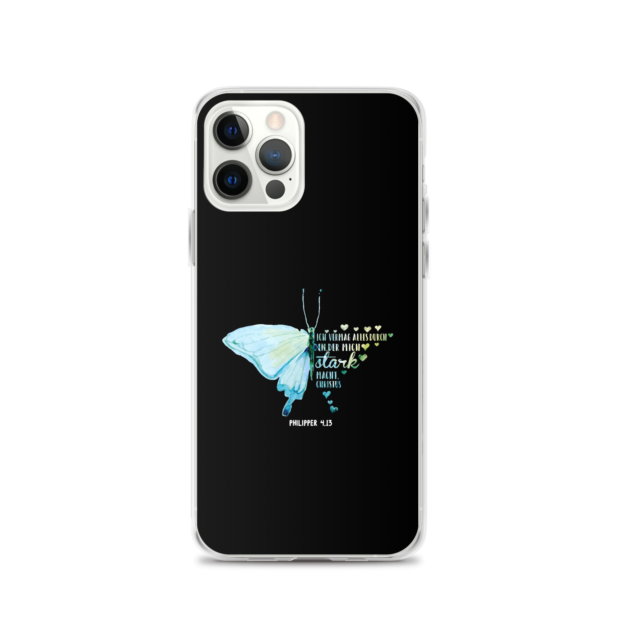 Philipper 4,13 Schmetterling Ich vermag alles durch Christus iPhone-Hülle