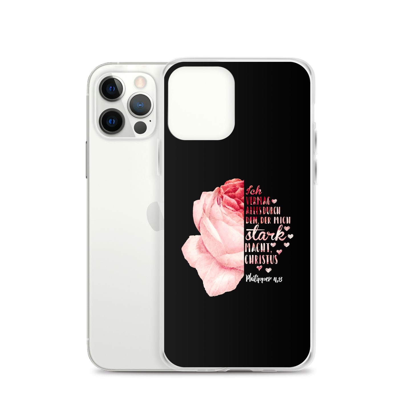 Philipper 4,13 Rose Ich vermag alles durch Christus iPhone-Hülle