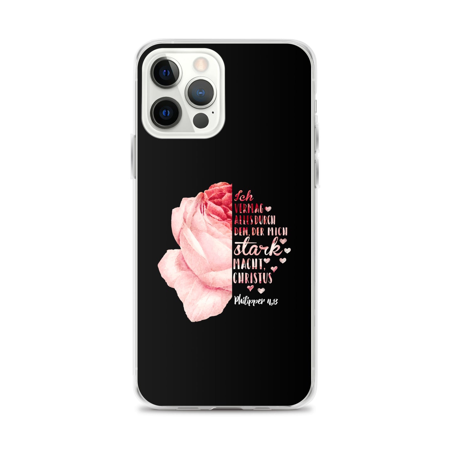 Philipper 4,13 Rose Ich vermag alles durch Christus iPhone-Hülle