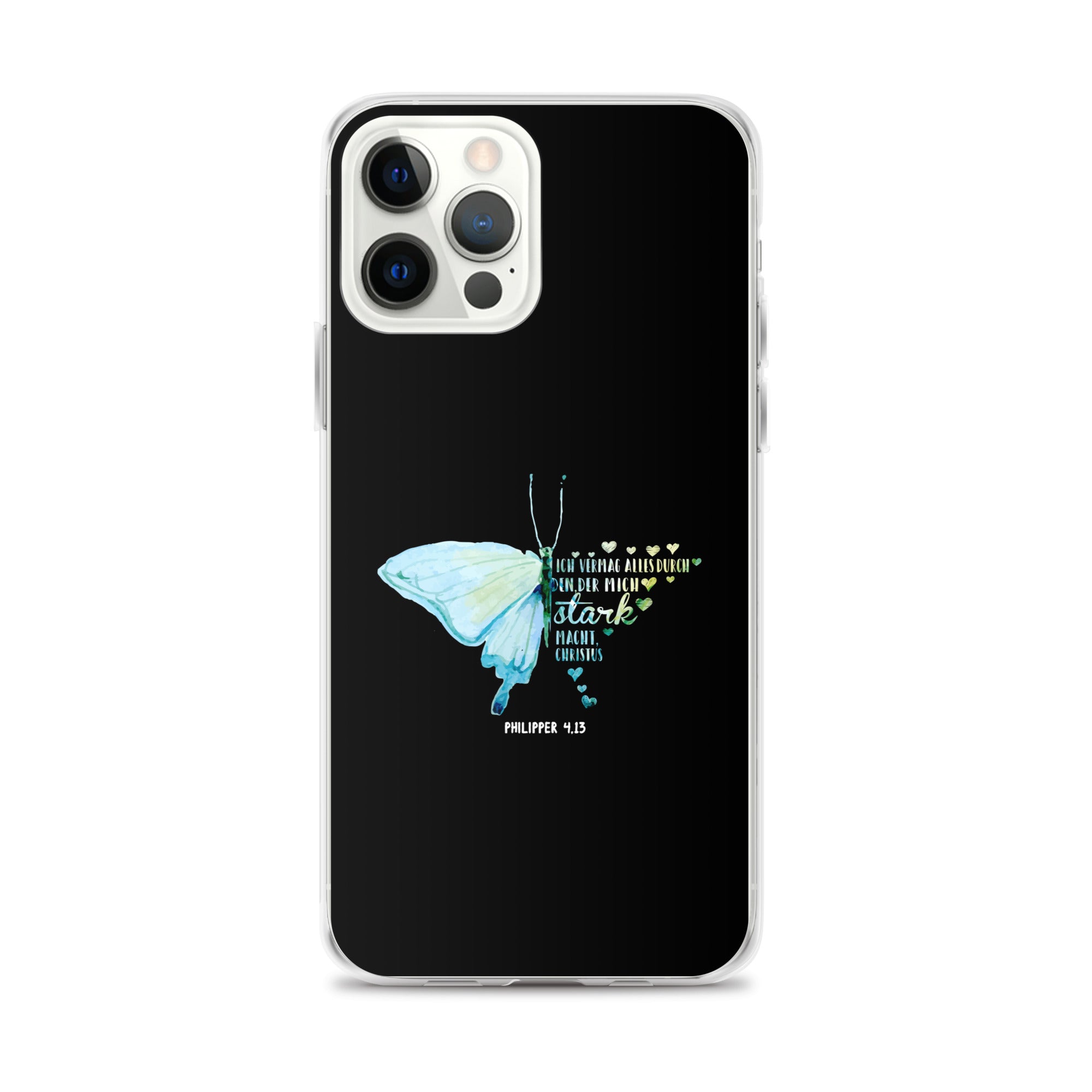 Philipper 4,13 Schmetterling Ich vermag alles durch Christus iPhone-Hülle