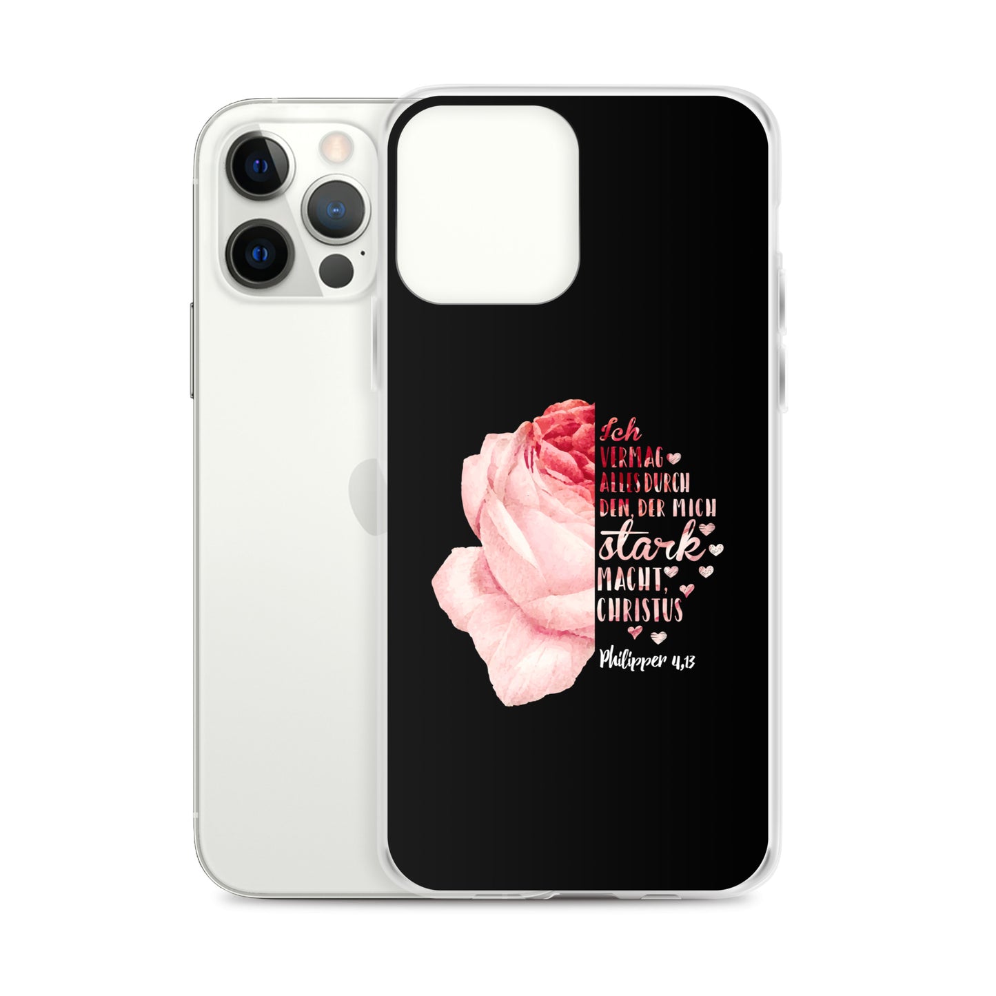 Philipper 4,13 Rose Ich vermag alles durch Christus iPhone-Hülle