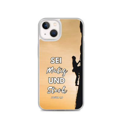 Sei mutig und stark Klettern iPhone-Hülle