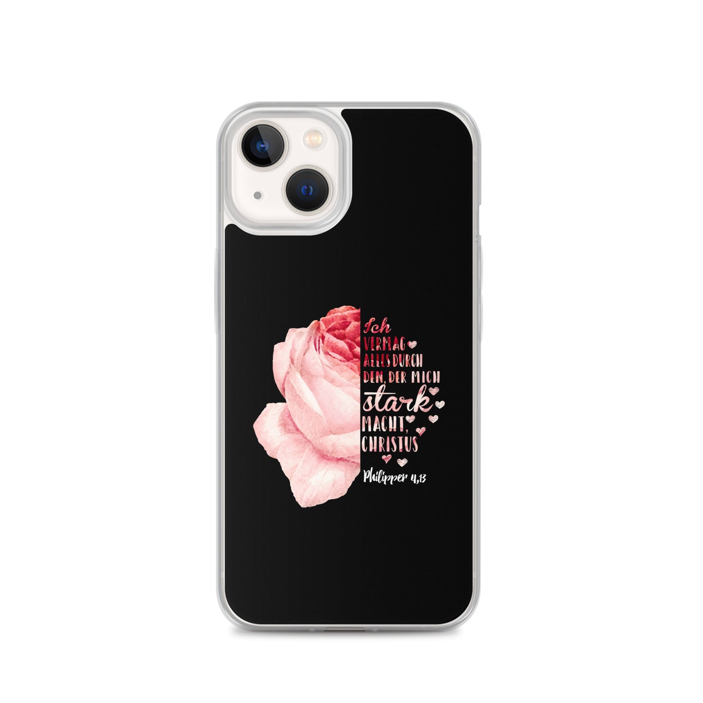 Philipper 4,13 Rose Ich vermag alles durch Christus iPhone-Hülle