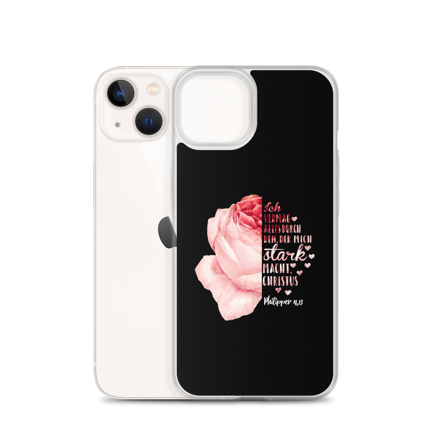 Philipper 4,13 Rose Ich vermag alles durch Christus iPhone-Hülle