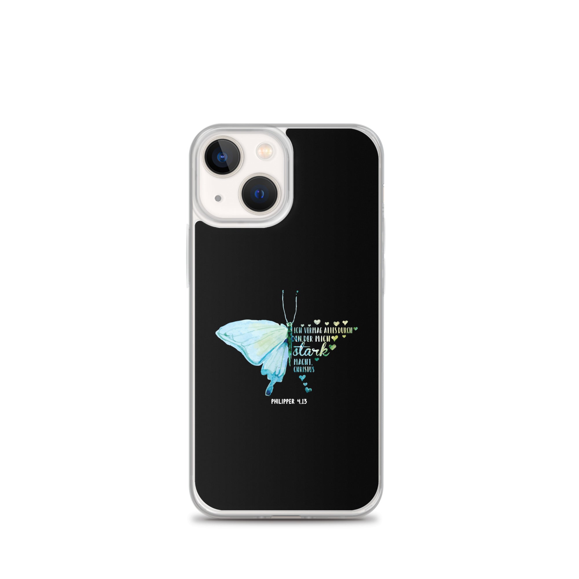 Philipper 4,13 Schmetterling Ich vermag alles durch Christus iPhone-Hülle