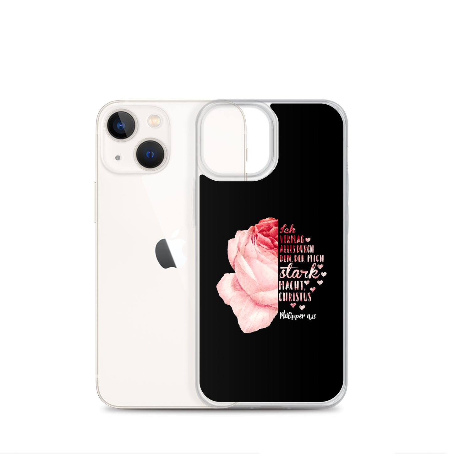 Philipper 4,13 Rose Ich vermag alles durch Christus iPhone-Hülle