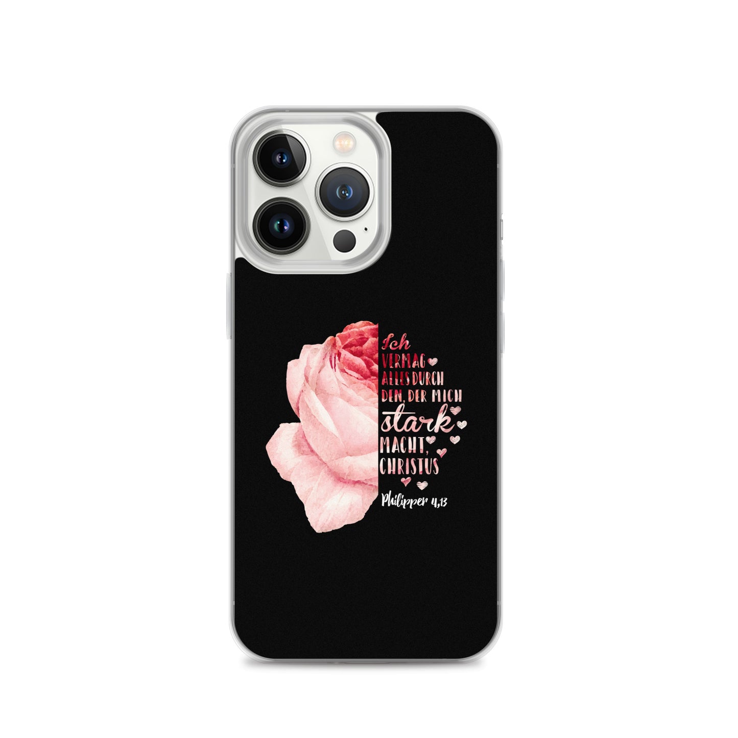 Philipper 4,13 Rose Ich vermag alles durch Christus iPhone-Hülle