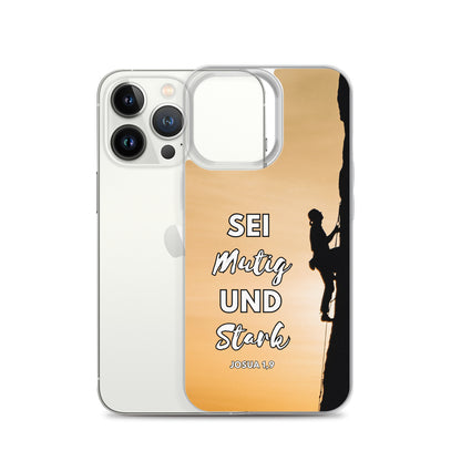 Sei mutig und stark Klettern iPhone-Hülle