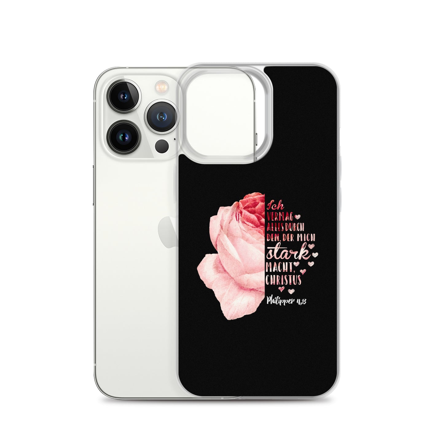 Philipper 4,13 Rose Ich vermag alles durch Christus iPhone-Hülle