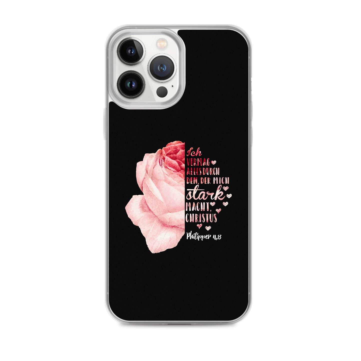 Philipper 4,13 Rose Ich vermag alles durch Christus iPhone-Hülle