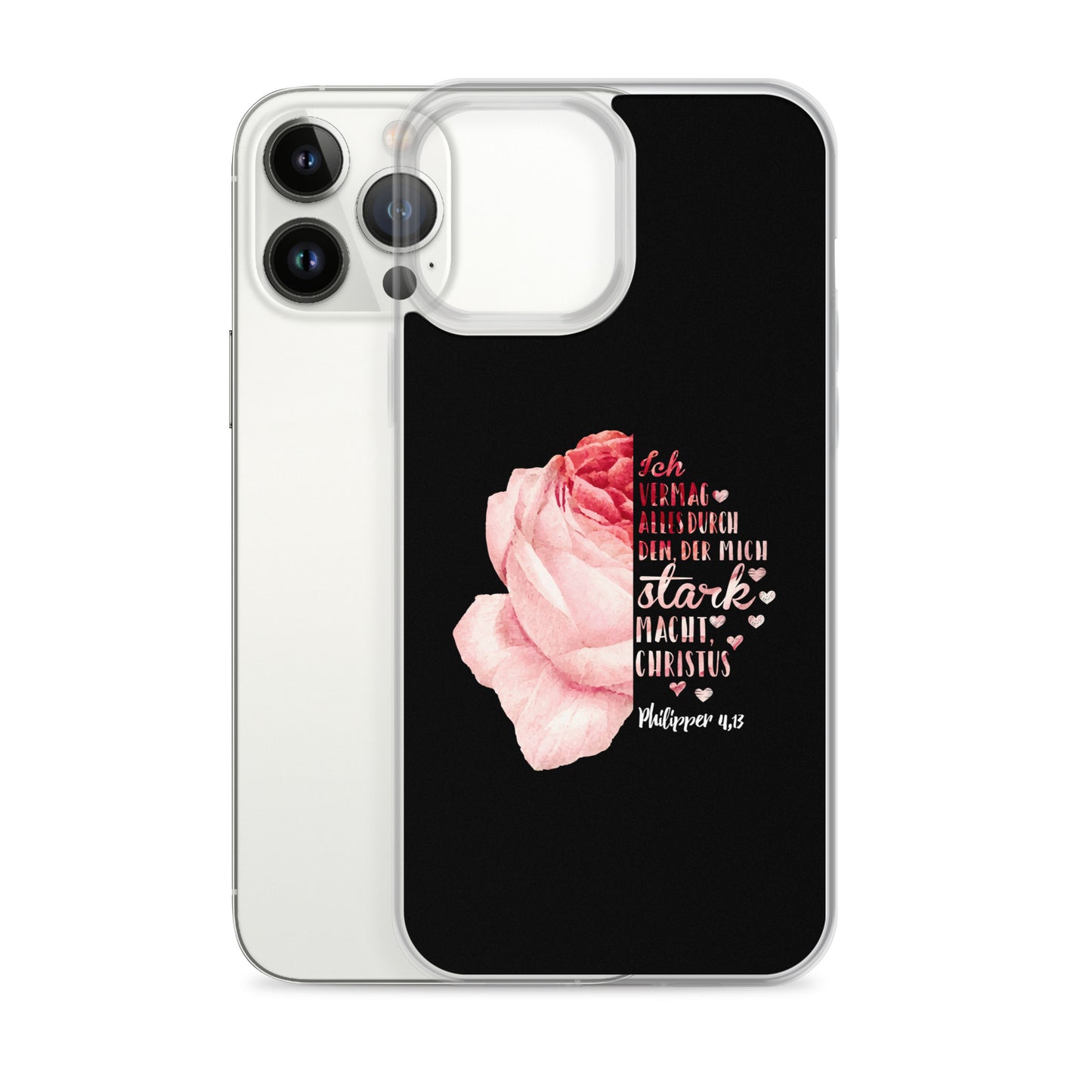 Philipper 4,13 Rose Ich vermag alles durch Christus iPhone-Hülle