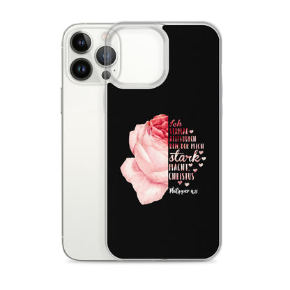 Philipper 4,13 Rose Ich vermag alles durch Christus iPhone-Hülle