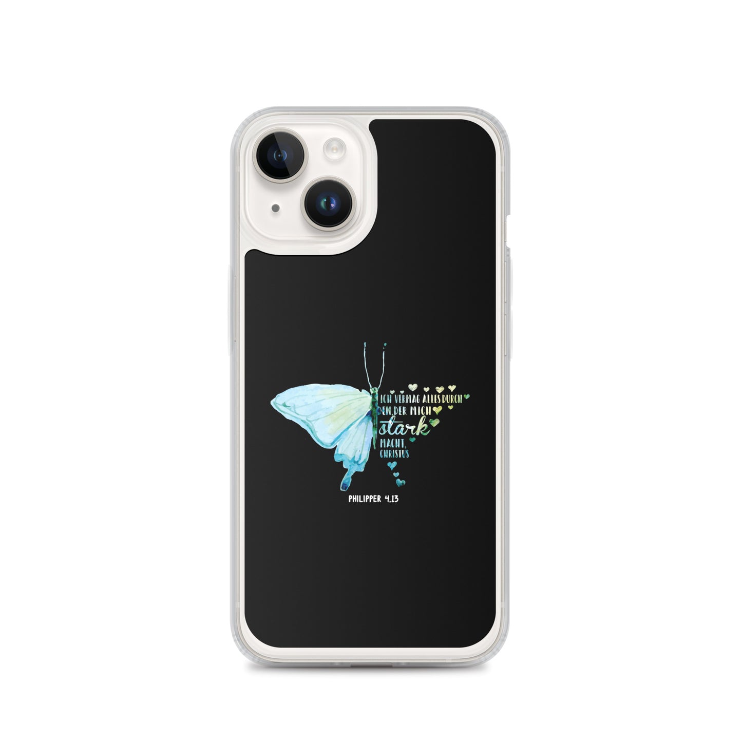 Philipper 4,13 Schmetterling Ich vermag alles durch Christus iPhone-Hülle