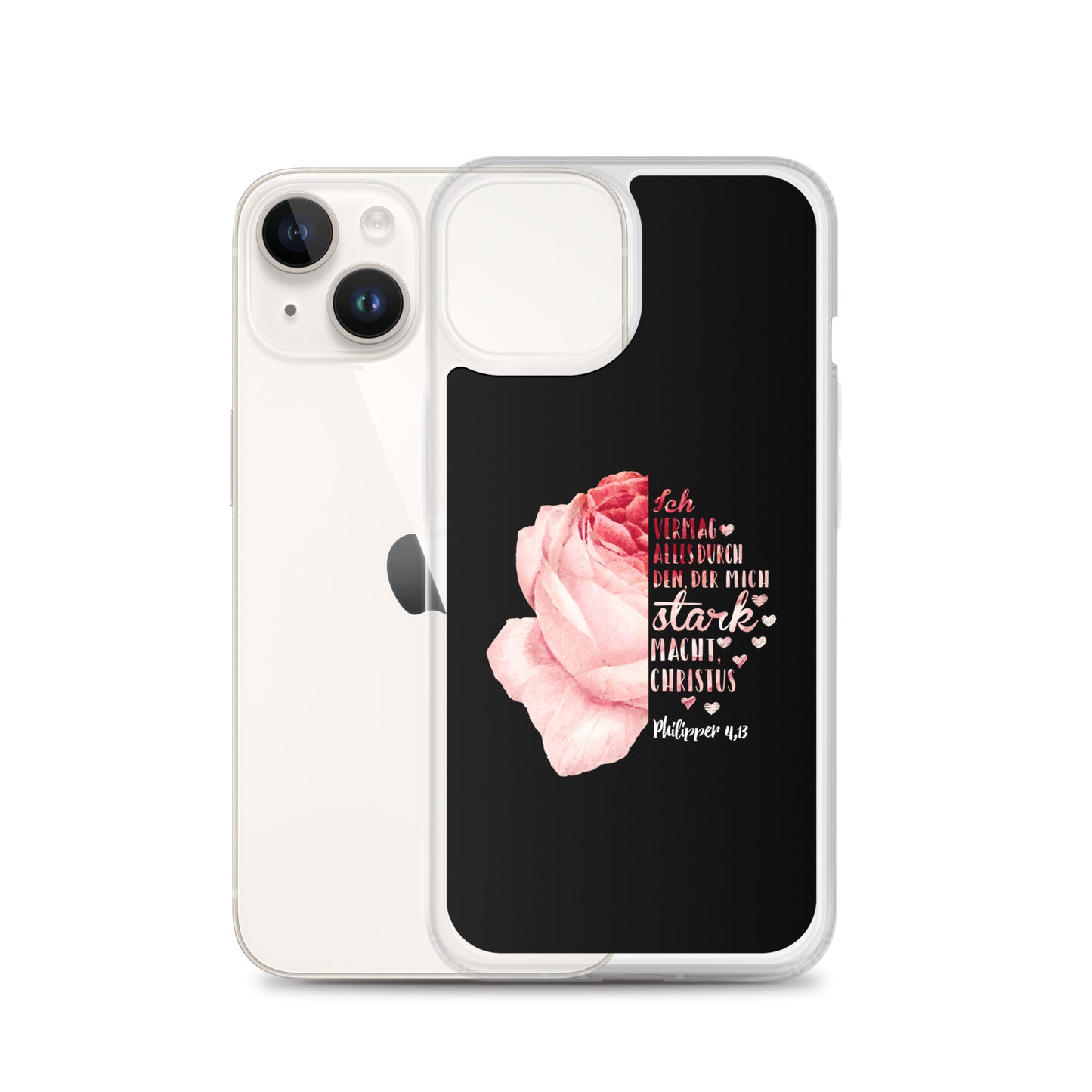 Philipper 4,13 Rose Ich vermag alles durch Christus iPhone-Hülle