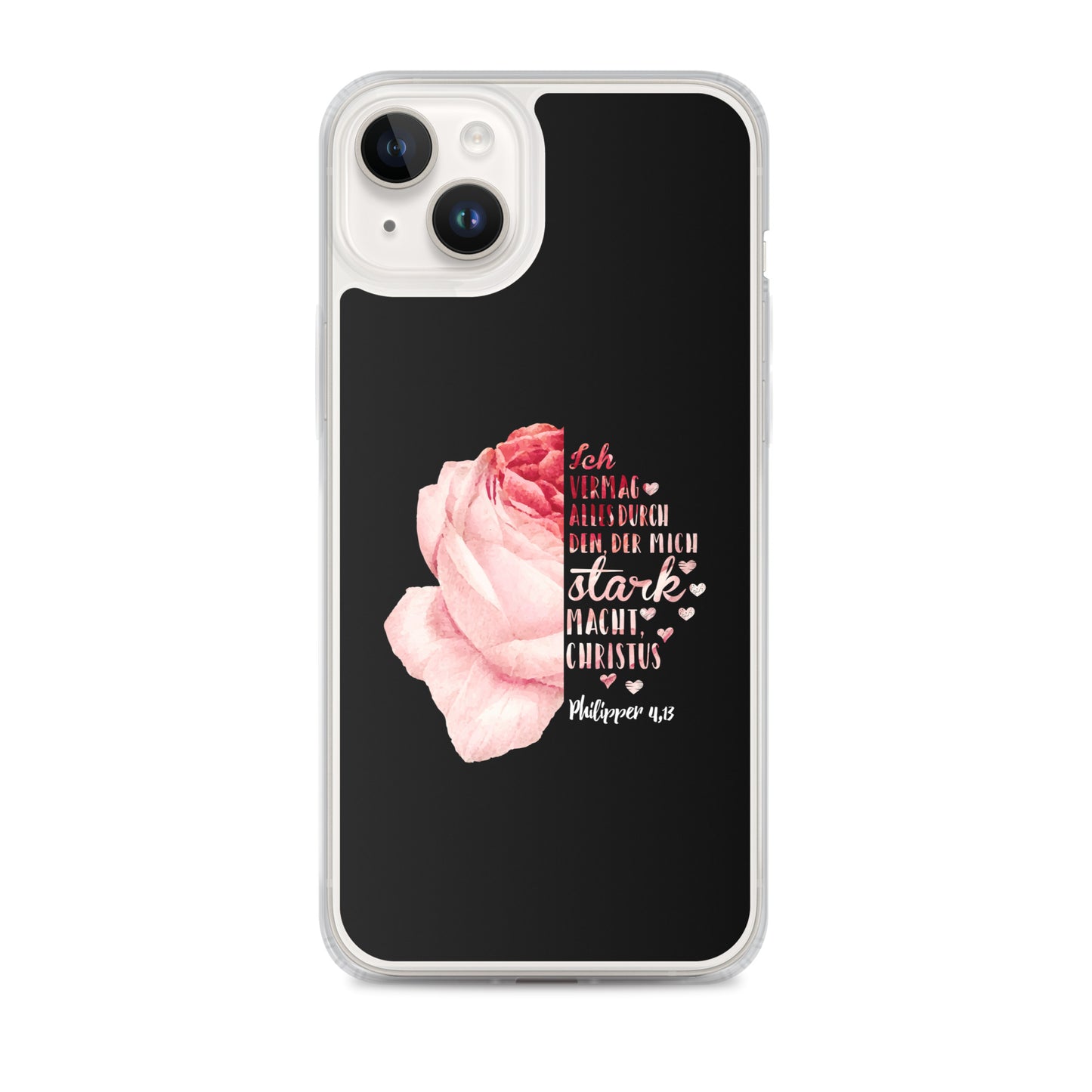 Philipper 4,13 Rose Ich vermag alles durch Christus iPhone-Hülle