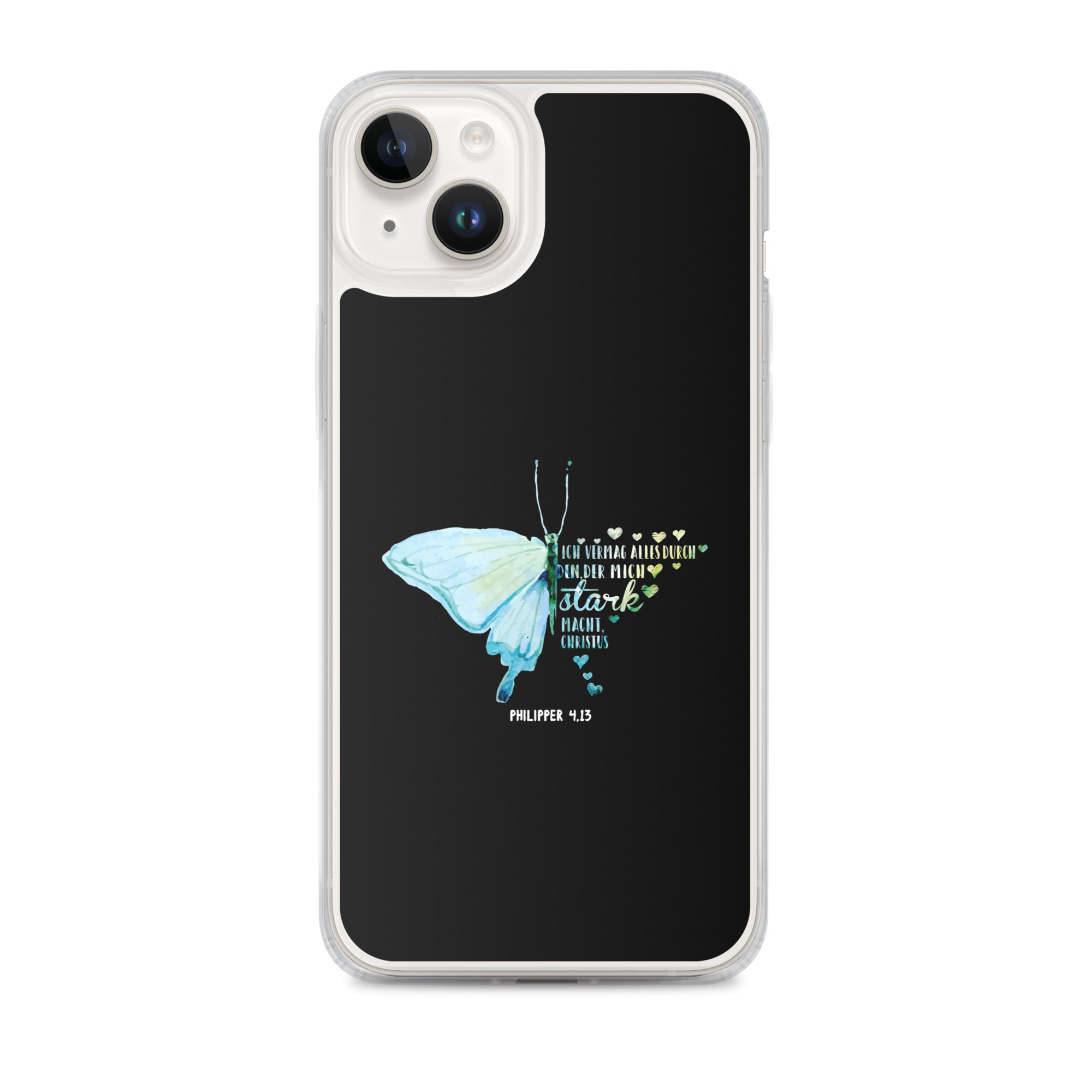 Philipper 4,13 Schmetterling Ich vermag alles durch Christus iPhone-Hülle