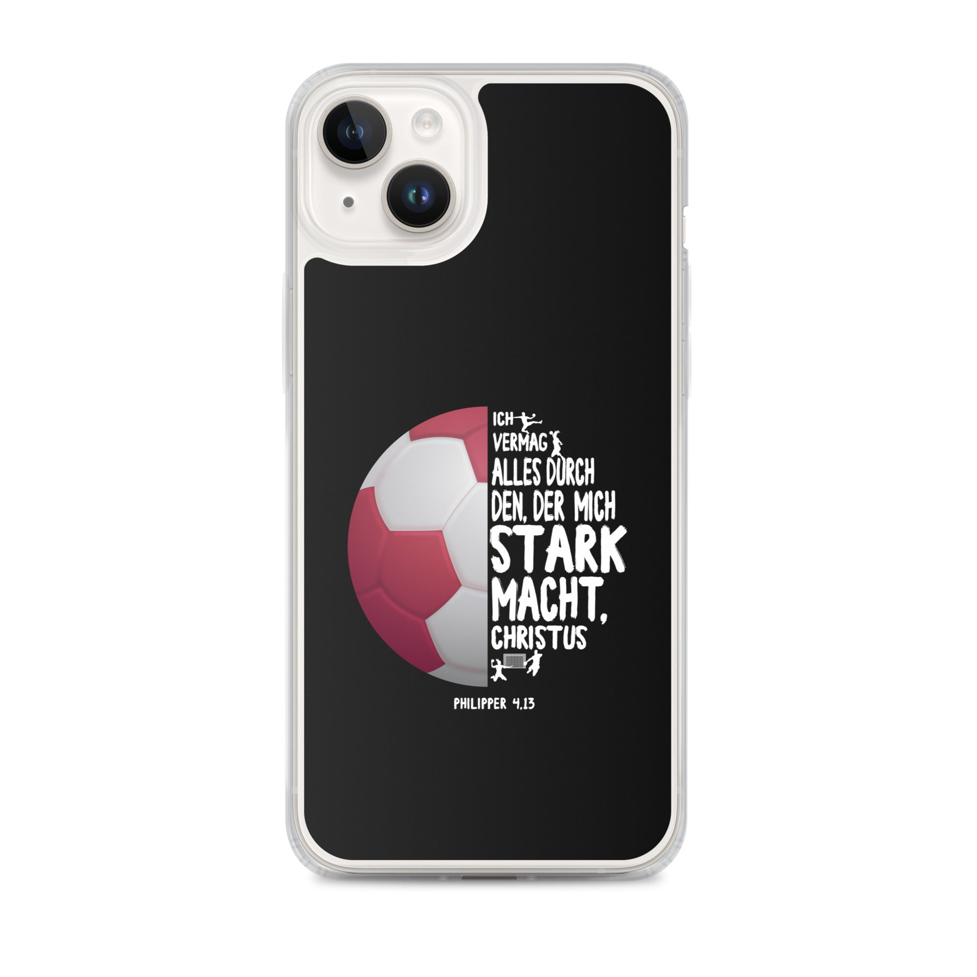 Philipper 4,13 Fußball Ich vermag alles durch Christus iPhone-Hülle
