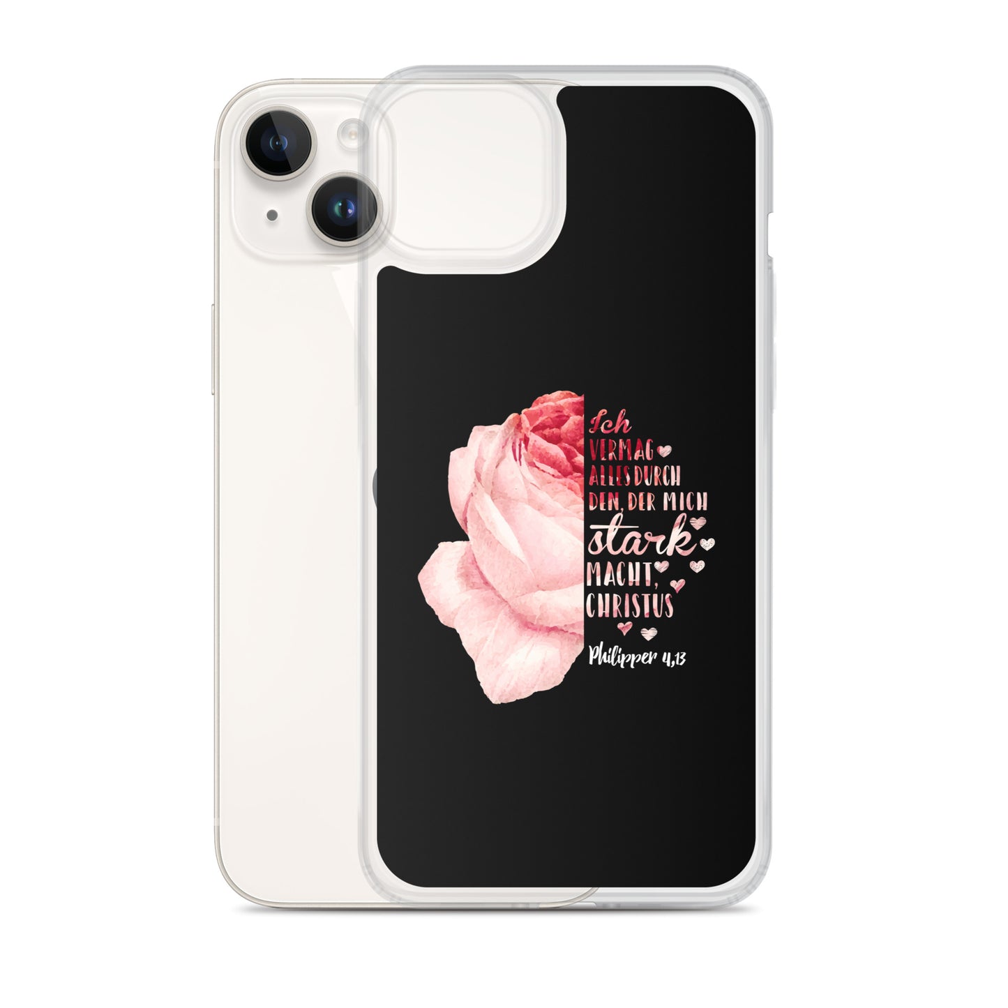 Philipper 4,13 Rose Ich vermag alles durch Christus iPhone-Hülle