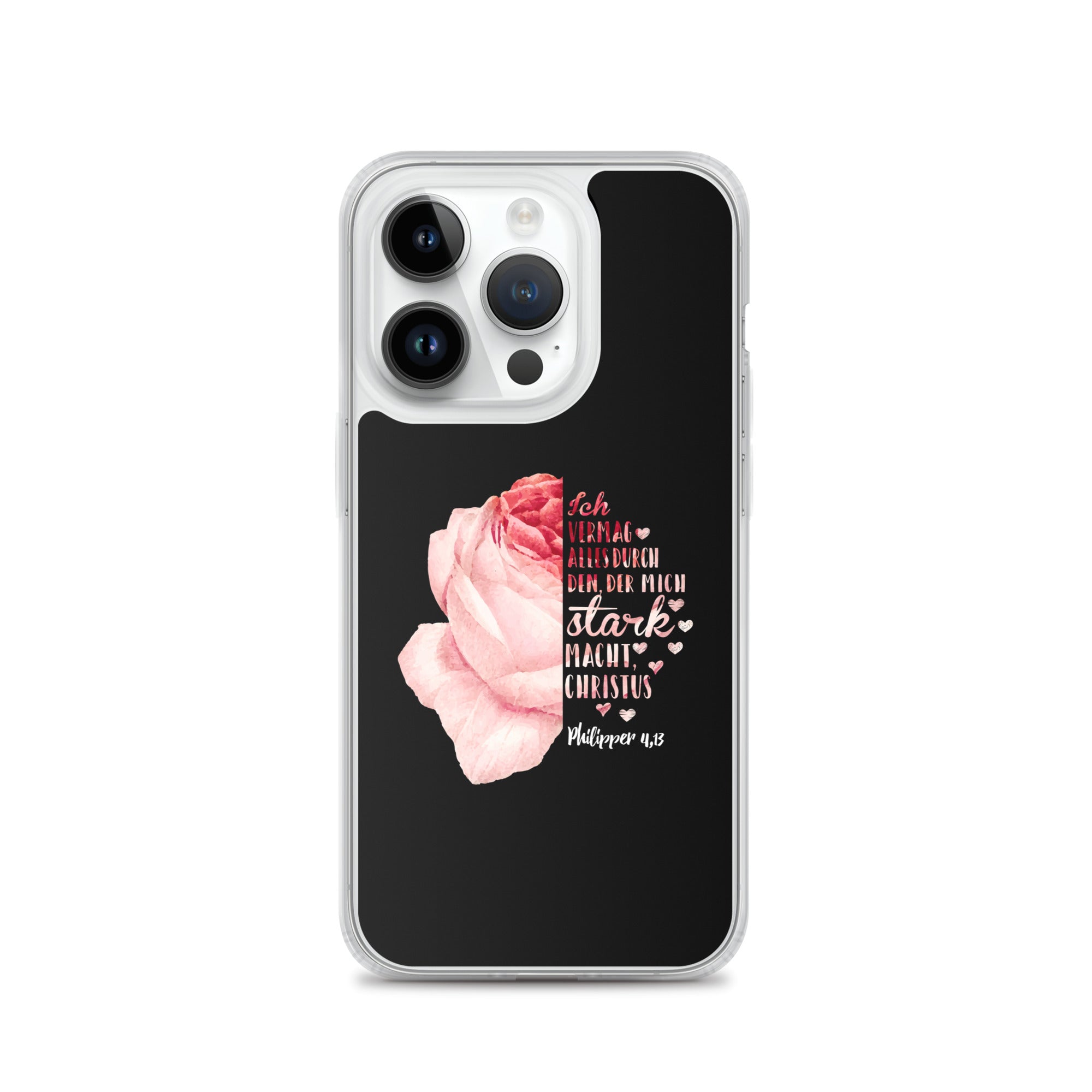Philipper 4,13 Rose Ich vermag alles durch Christus iPhone-Hülle