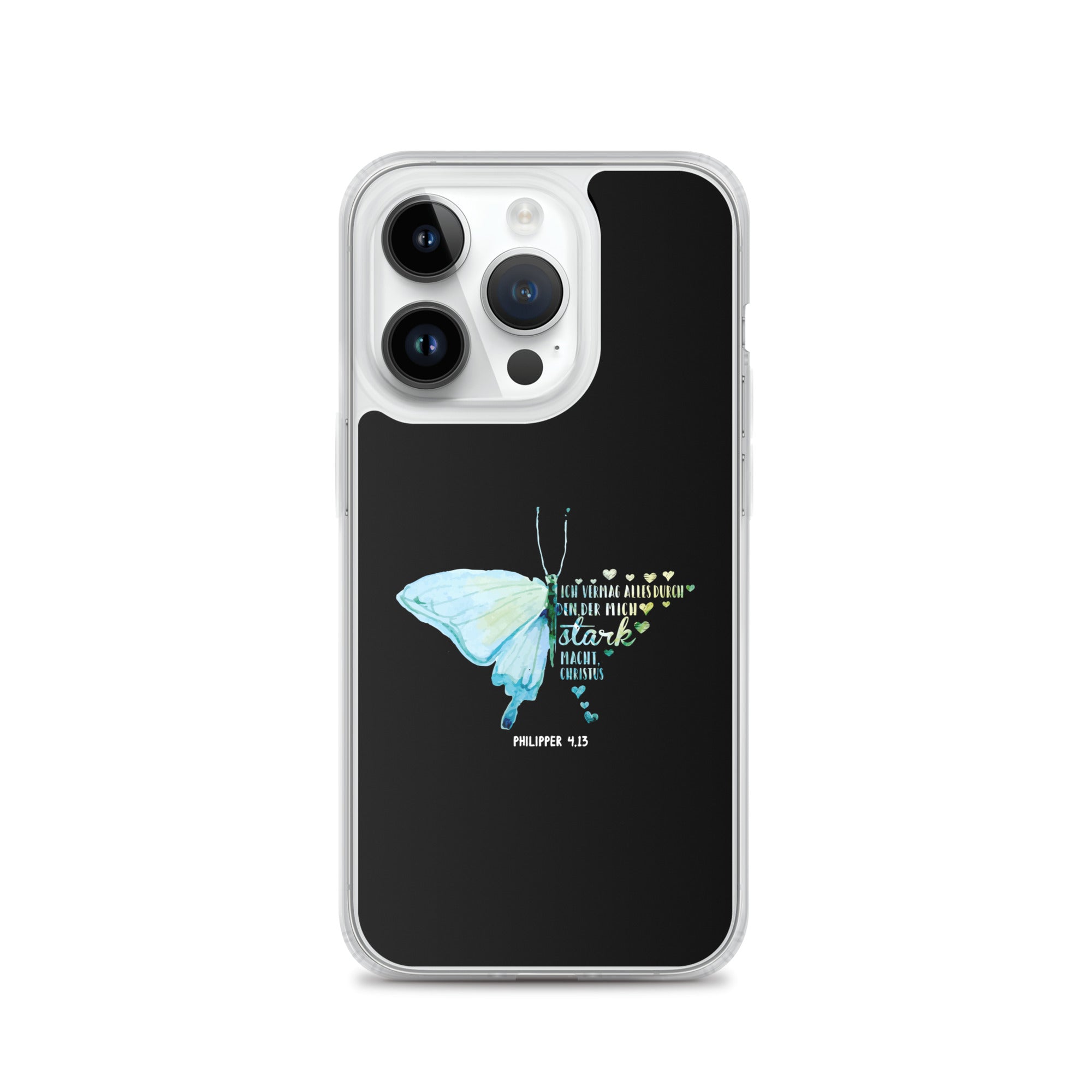 Philipper 4,13 Schmetterling Ich vermag alles durch Christus iPhone-Hülle