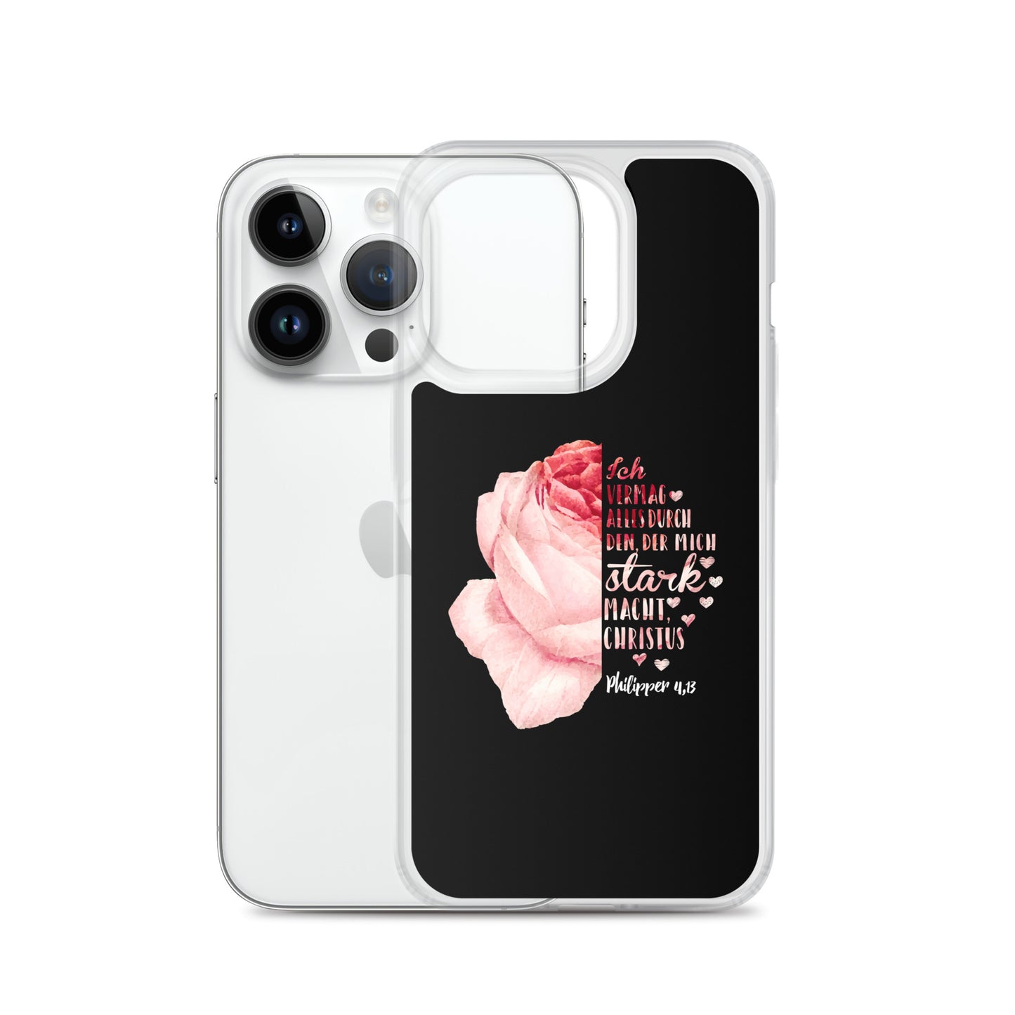 Philipper 4,13 Rose Ich vermag alles durch Christus iPhone-Hülle