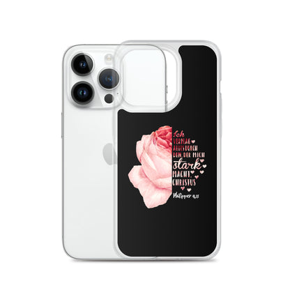 Philipper 4,13 Rose Ich vermag alles durch Christus iPhone-Hülle